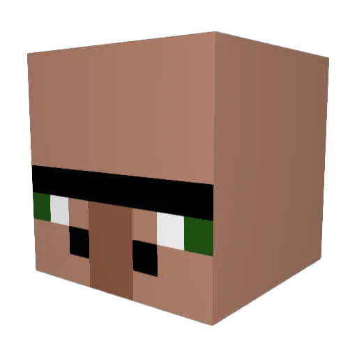 dimension1mine Minecraft avatar head, 3D render
