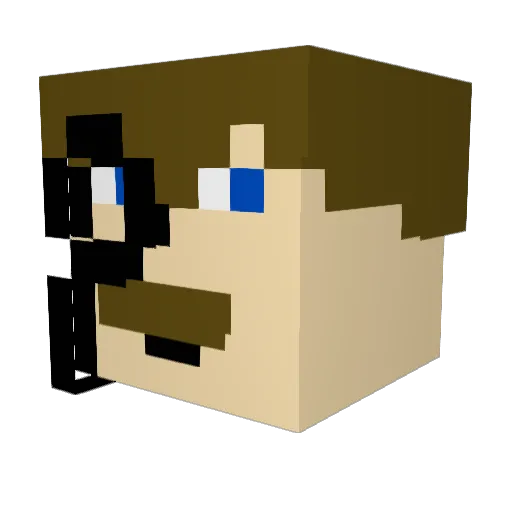 dimeohs Minecraft avatar head, 3D render