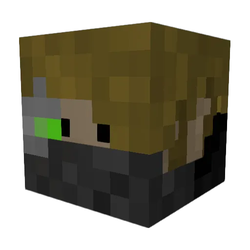 dimeslime9 Minecraft avatar head, 3D render