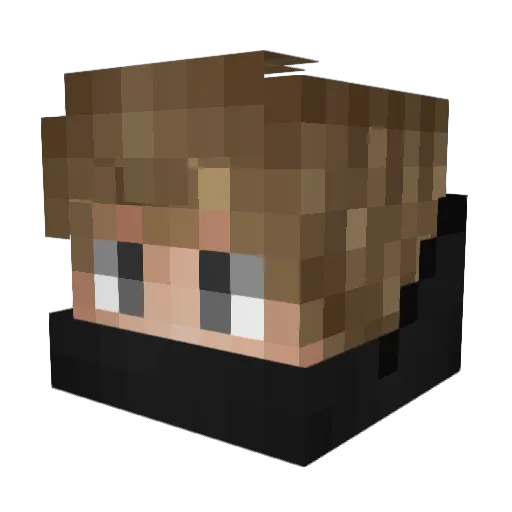 dimindman Minecraft avatar head, 3D render