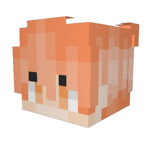 dimitriusii Minecraft avatar head, 3D render