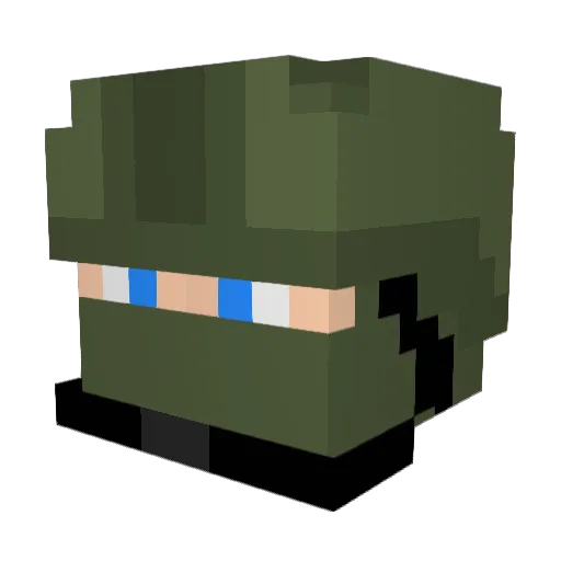 dimmer12 Minecraft avatar head, 3D render