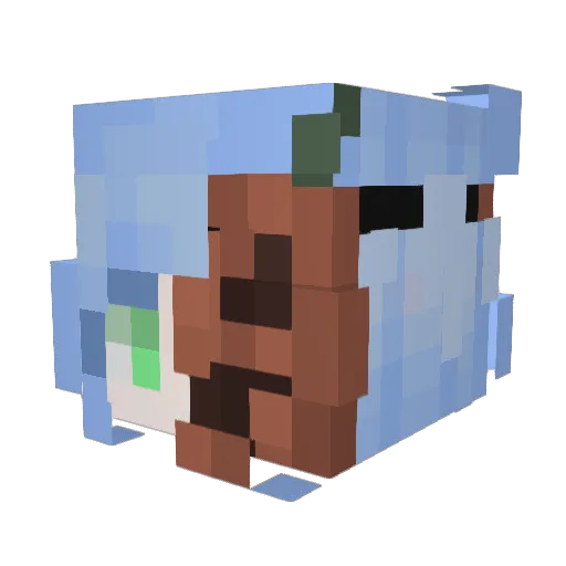 dimnw Minecraft avatar head, 3D render