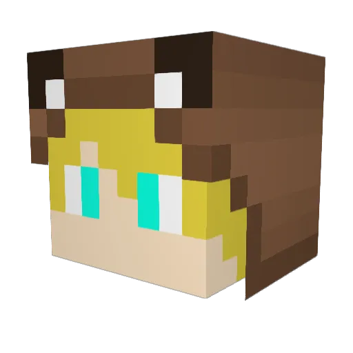 dimoskoplays_YT Minecraft avatar head, 3D render