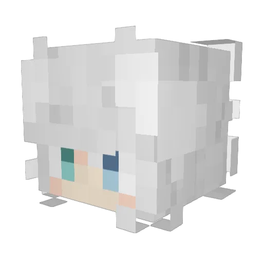 dimuw Minecraft avatar head, 3D render