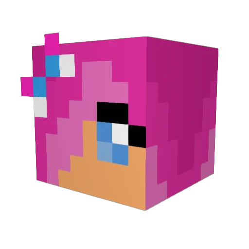 din4ik Minecraft avatar head, 3D render