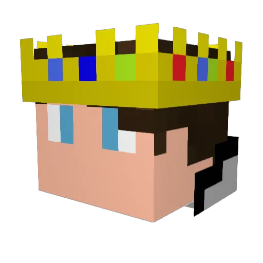 din56548 Minecraft avatar head, 3D render