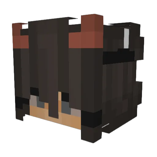 dinaline Minecraft avatar head, 3D render