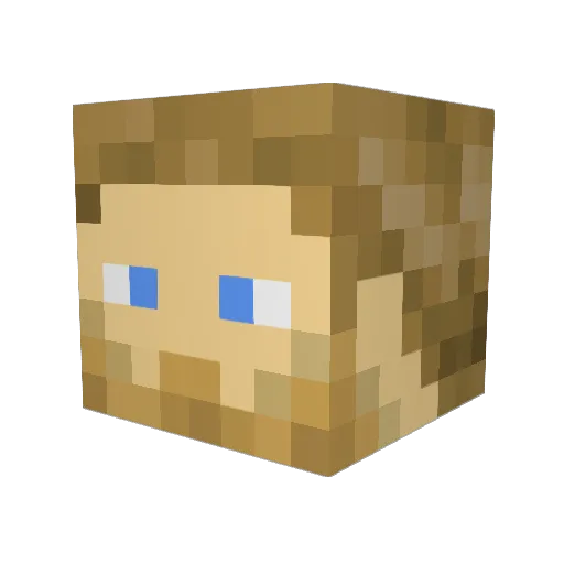 dinckelman Minecraft avatar head, 3D render