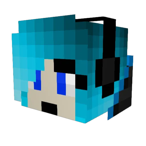 dindonfou Minecraft avatar head, 3D render
