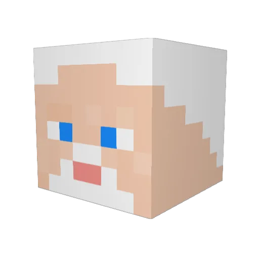 dingledik Minecraft avatar head, 3D render