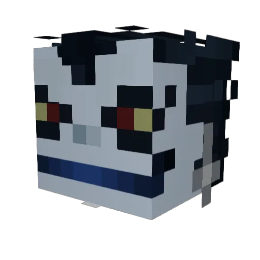 dingpao Minecraft avatar head, 3D render