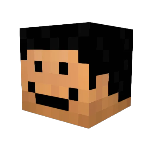 dinism Minecraft avatar head, 3D render