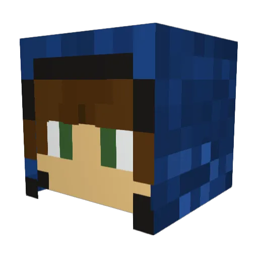 dinmor02 Minecraft avatar head, 3D render