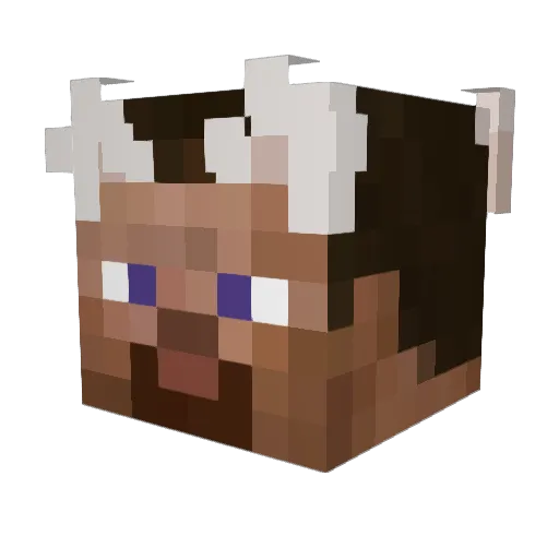 dinnerbonemxm Minecraft avatar head, 3D render