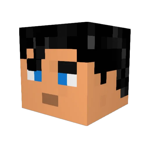 dino897 Minecraft avatar head, 3D render