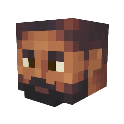 dinoVice Minecraft avatar head, 3D render
