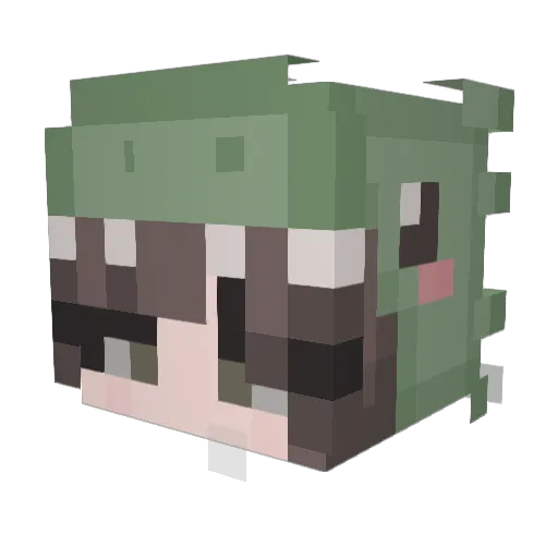 dino_inc Minecraft avatar head, 3D render