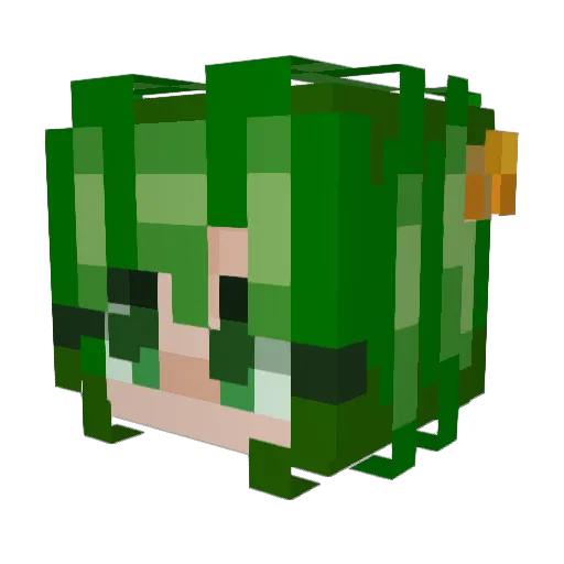 dinobbq Minecraft avatar head, 3D render