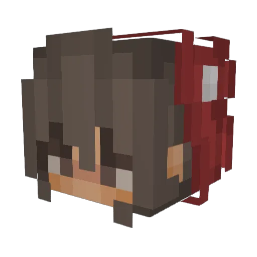 dinobeans Minecraft avatar head, 3D render