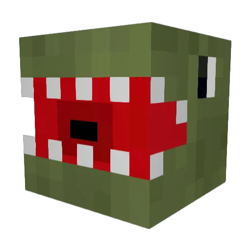 dinocraft_30 Minecraft avatar head, 3D render