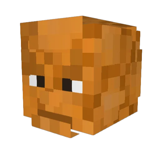 dinodilly Minecraft avatar head, 3D render