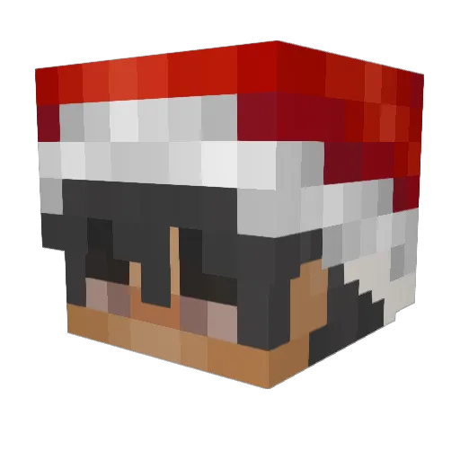 dinofv Minecraft avatar head, 3D render