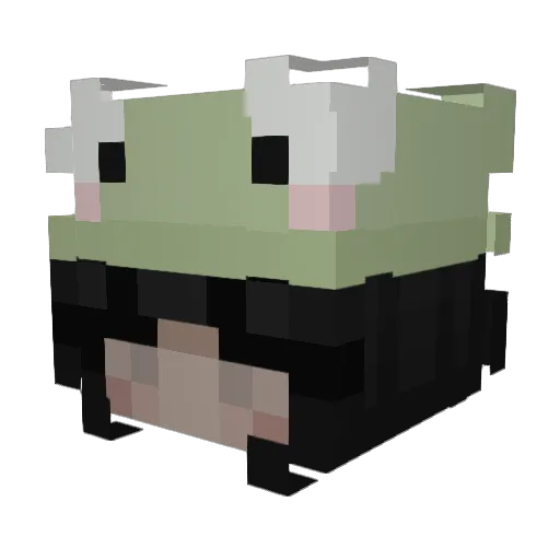 dinofwog Minecraft avatar head, 3D render