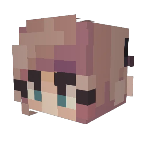 dinolaur Minecraft avatar head, 3D render