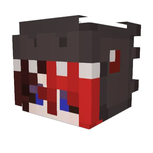 dinomidnight Minecraft avatar head, 3D render