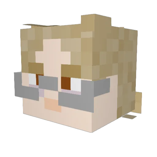 dinorocker12 Minecraft avatar head, 3D render