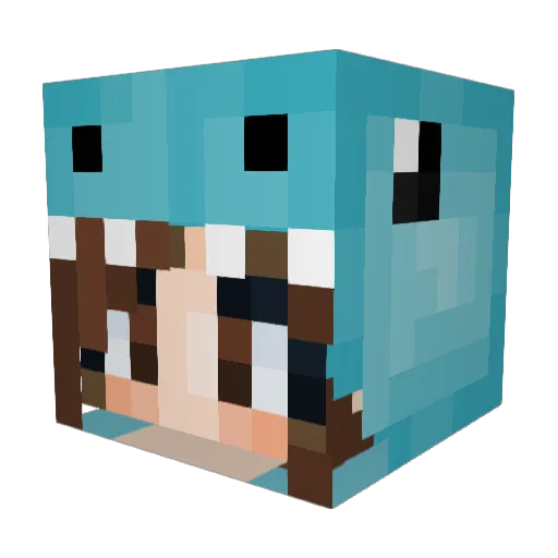 dinosaurbread Minecraft avatar head, 3D render