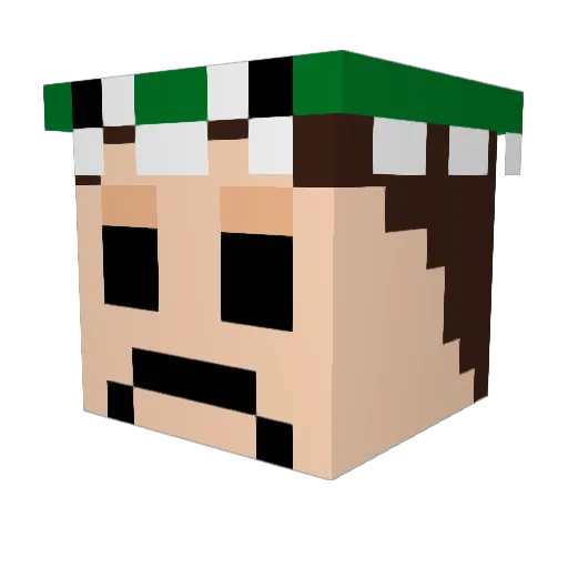 dinosaure1004 Minecraft avatar head, 3D render