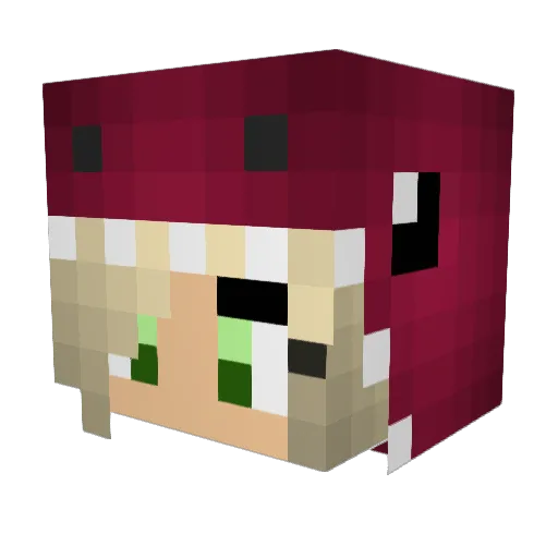 dinosaurs_20 Minecraft avatar head, 3D render