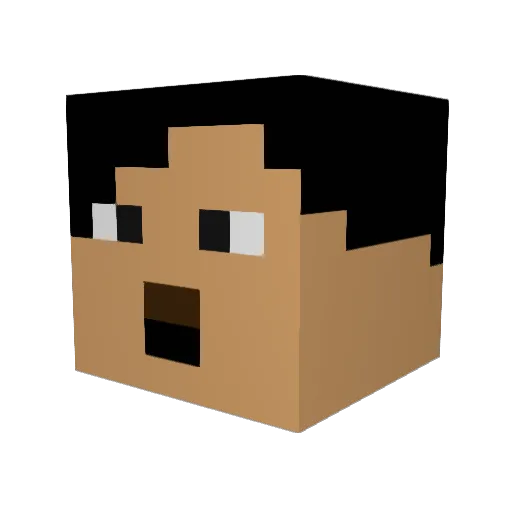 dinoskull Minecraft avatar head, 3D render
