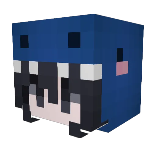 dinosoe Minecraft avatar head, 3D render