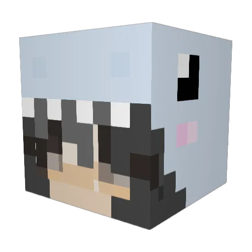 dinosroar Minecraft avatar head, 3D render