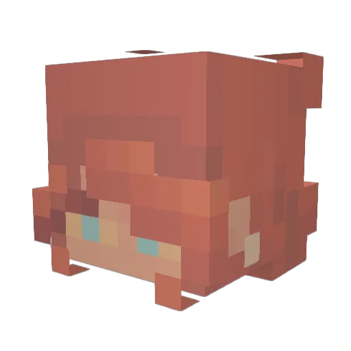 dinowh0re Minecraft avatar head, 3D render