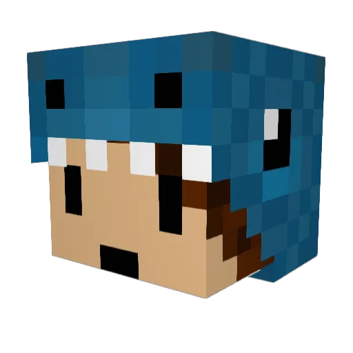 dinowill789 Minecraft avatar head, 3D render