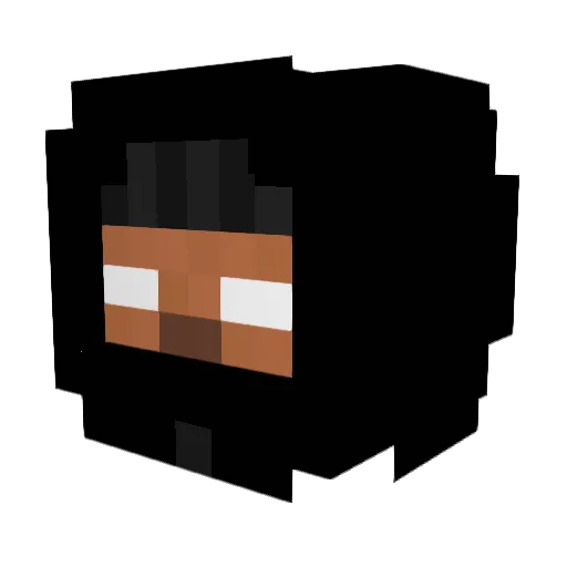 diorcry Minecraft avatar head, 3D render
