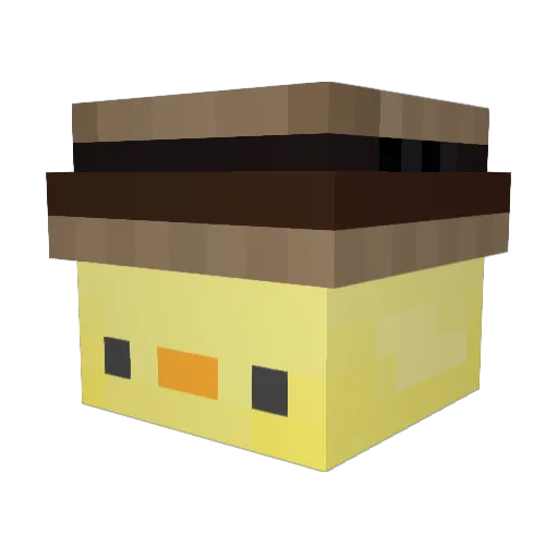 dioupp Minecraft avatar head, 3D render