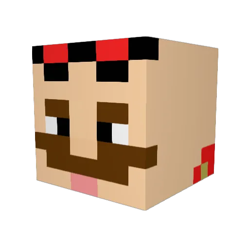dioxyas Minecraft avatar head, 3D render