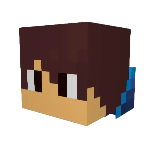 dip2 Minecraft avatar head, 3D render