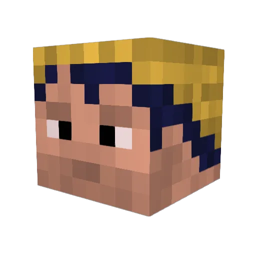 dip_cube Minecraft avatar head, 3D render