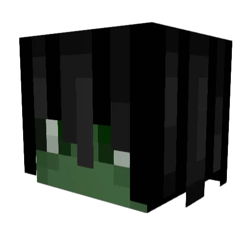 diped Minecraft avatar head, 3D render