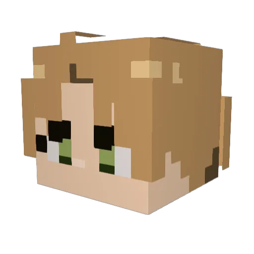 dipnina Minecraft avatar head, 3D render