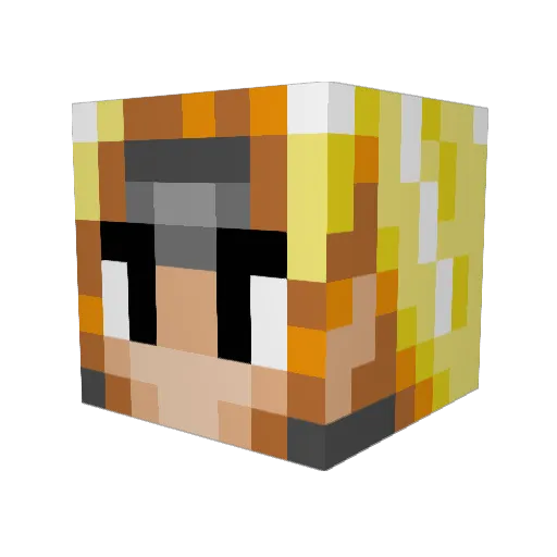 dipper_mine Minecraft avatar head, 3D render