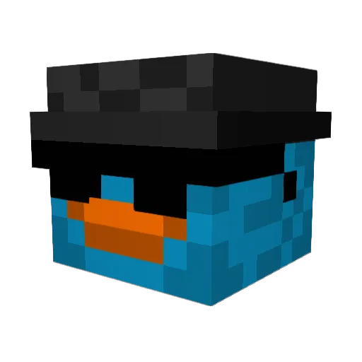 dipperkn Minecraft avatar head, 3D render