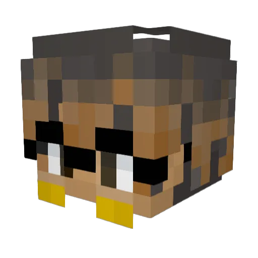 dippes Minecraft avatar head, 3D render