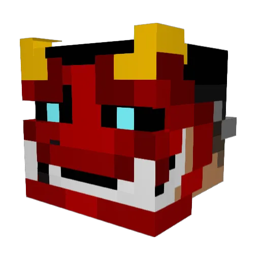 dipstaaaa Minecraft avatar head, 3D render